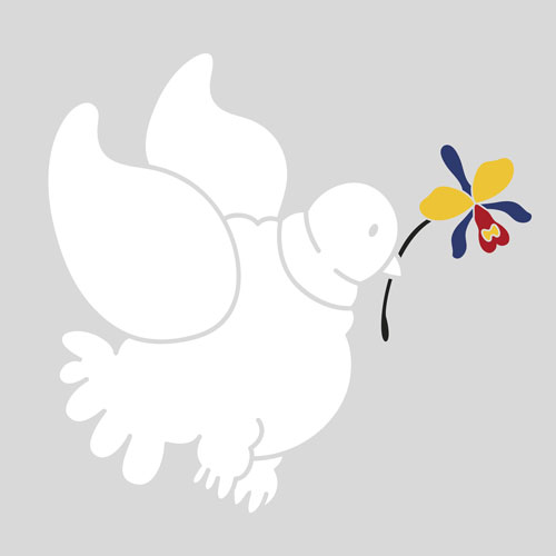 Colombian Peace Dove (Fundación Ortega Marañón) - Editorial Illustration